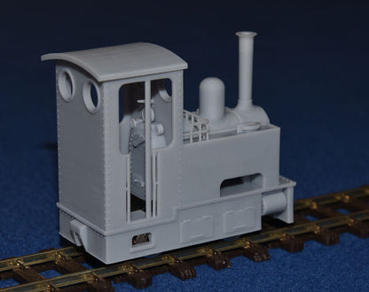 STEAM TRAM NARROW GAUGE LOCOMOTIVE with EXTENDED TANKS [1b] (BODY ONLY) (O16.5 Gauge 7mm scale)