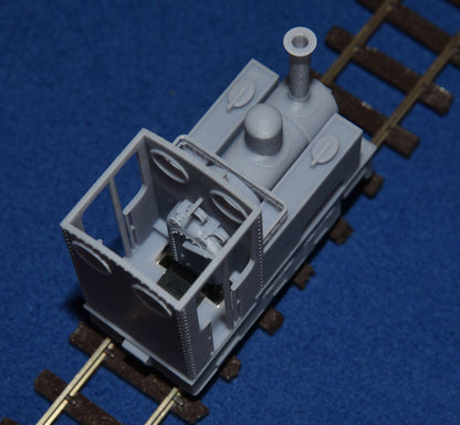 STEAM TRAM NARROW GAUGE LOCOMOTIVE with EXTENDED TANKS [1b] (BODY ONLY) (O16.5 Gauge 7mm scale)