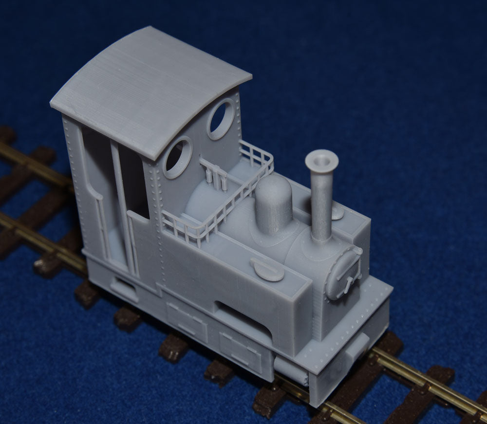 STEAM TRAM NARROW GAUGE LOCOMOTIVE with EXTENDED TANKS [1b] (BODY ONLY) (O16.5 Gauge 7mm scale)