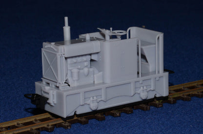 HUDSON HUNSLET 20HP 4wDM NARROW GAUGE DIESEL [10] (BODY ONLY) (O9 gauge 7mm scale)