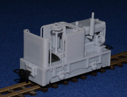 HUDSON HUNSLET 20HP 4wDM NARROW GAUGE DIESEL [10] (BODY ONLY) (O9 gauge 7mm scale)