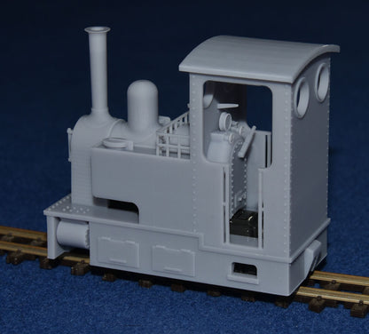 STEAM TRAM "SHORT SIDE TANK" NARROW GAUGE LOCOMOTIVE [1a] (BODY ONLY) (O9 Gauge 7mm scale)