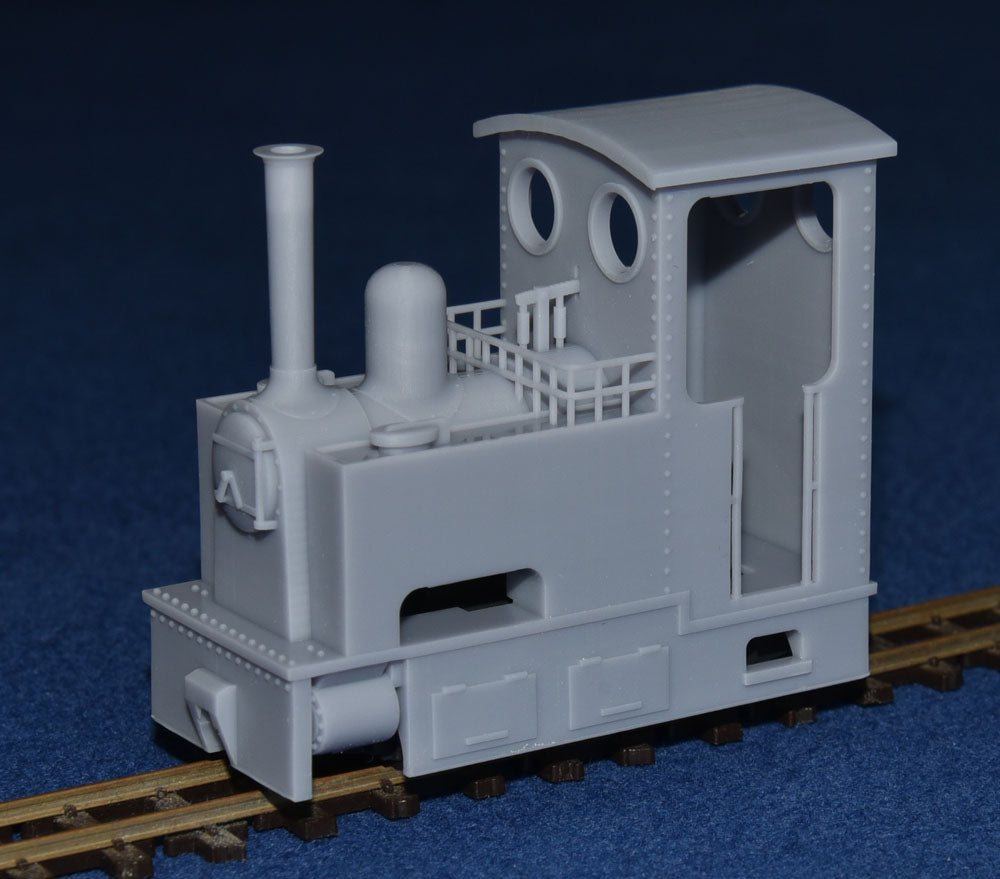 STEAM TRAM "EXTENDED SIDE TANK" NARROW GAUGE LOCOMOTIVE [1b] (BODY ONLY) (O9 Gauge 7mm scale)