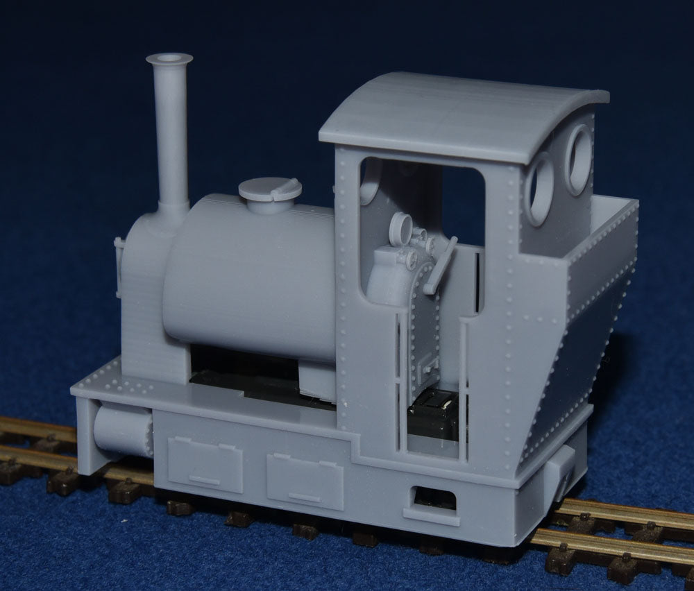 STEAM TRAM "SADDLE TANK" NARROW GAUGE LOCOMOTIVE [1c] (BODY ONLY) (O9 Gauge 7mm scale)